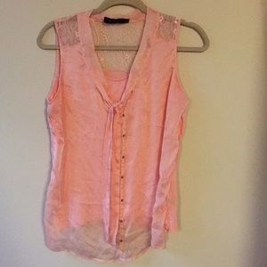 Sheer Pink Tank Top